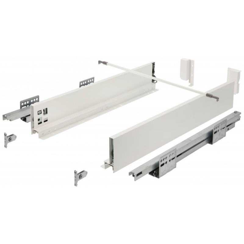 Szuflada AXIS PRO H-84 mm niska (A), L-300–550, push to open, biała