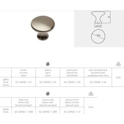 GTV – Gałka do mebli UDINE – Czarny chrom