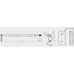 Reling do szuflady Metalbox GTV 400–500mm, biały