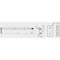 GTV – Reling do szuflady Metalbox 400–450mm, szary