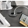 Gniazdo meblowe, ładowarka indukcyjna, USB, przelotka kablowa, białe