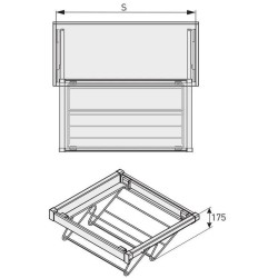 Szuflada GTV Elite – kosz, drut 900mm – antracyt