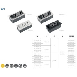 GTV – Gniazdo wpuszczane SOFT przedłużacz biurkowy 2x230V, USB – Czarny