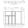 Wkład do szuflad GTV Axispace, 600mm – Antracyt