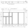 Wkład do szuflad GTV Axispace, 800mm – Antracyt