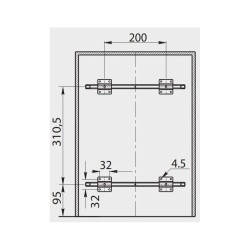 Segregator na śmieci Practi Eco 400 GTV 20L+2x10L, potrójny, 40L, antracyt