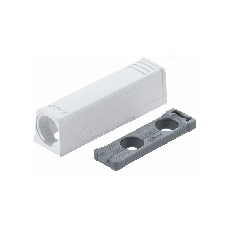 BLUM Adapter TIP-ON do drzwi, prosty, krótki - Biały