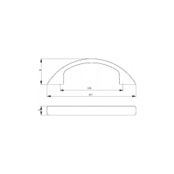 NOMET – Uchwyt meblowy GEORGIA C-174, 128mm – Aluminium