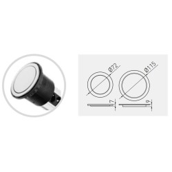 Pokrywka i pierścień do przedłużaczy fi–60mm ELITE GTV chrom/inox