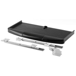 GTV – Półka pod klawiaturę z prowadnicą kulkową 27 mm KEY - czarna/szara
