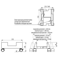 Wózek/podstawka pod komputer PC PKO GTV czarny/szary