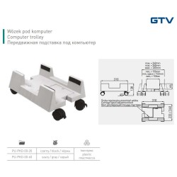 GTV – Wózek/podstawka pod komputer PC PKO - czarny/szary