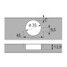 Hettich Sensys - zawias standardowy 110° z cichym domykiem (Sensys 8645i) – drzwi na przegrodę środkową