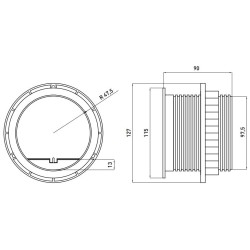 GTV – Przedłużacz biurkowy wpuszczany CHARGER 230V, USB