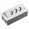 Gniazdo wpuszczane SOFT biurkowe 3x230V, Czarne, Białe, Srebrne