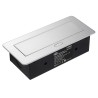Gniazdo biurkowe, przedłużacz 2x230V, USB, białe, czarne, srebrne
