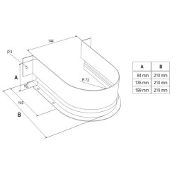 Osłona syfonu Cover 210x84mm – niska – biała, szara, antracyt