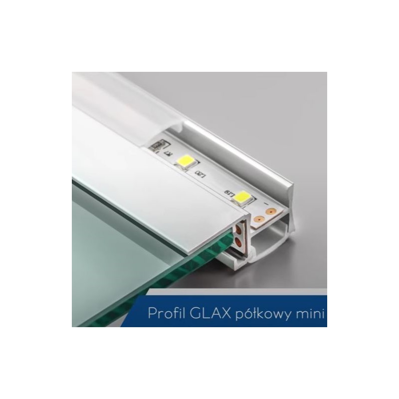GTV GLAX mini – profil aluminiowy LED półkowy – 2m aluminium
