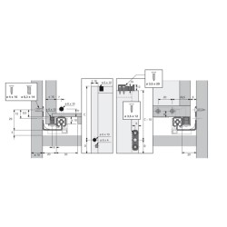 Hettich Quadro 25 z Silent System, 350 mm, prawy