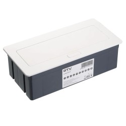 Gniazdo wpuszczane SOFT GTV przedłużacz biurkowy 2x230V, USB – Biały