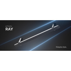 Uchwyty do mebli RAY 128–320 mm, jasny grafit