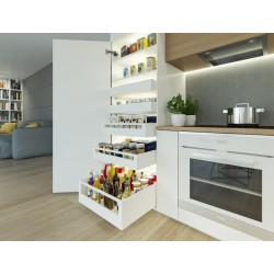 Szuflada biała GTV AXIS PRO H-120 średnia (B), L-600, cichy domyk