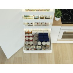 Szuflada biała GTV AXIS PRO H-120 średnia (B), L-600, cichy domyk