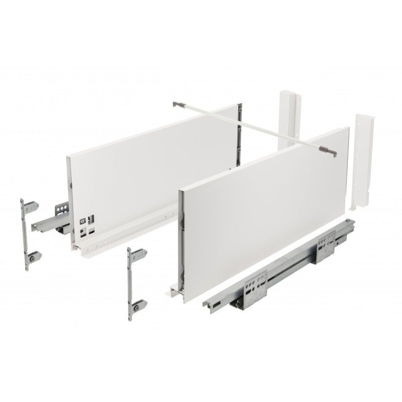 Szuflada AXIS PRO H-167 mm wysoka (C), L-300–550, push to open, biała