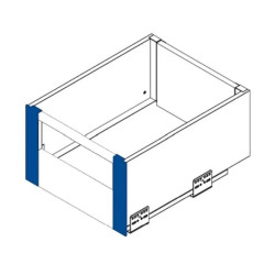GTV – Mocowanie frontu AXIS PRO, wewnętrzne, H-199, szuflada super wysoka, czarne