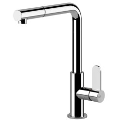 GESSI – HELIUM Bateria jednouchwytowa z wyciąganą wylewką 50103.031, Chrom