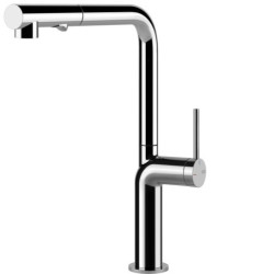 GESSI – STELO Bateria jednouchwytowa z wyciąganą wylewką 60311.031, Chrom