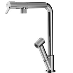 GESSI – FISSO Bateria jednouchwytowa z wyciąganą wylewką 60640.031, Chrom