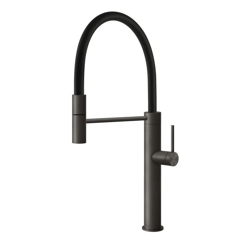 GESSI – 316 Bateria jednouchwytowa półprofesjonalna 60010.707, Czarny metal szczotkowany PVD GESSI – 316 Bateria jednouchwytowa półprofesjonalna 60010.707, Czarny metal szczotkowany PVD