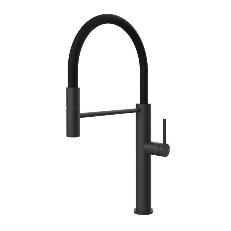 GESSI – 316 Bateria jednouchwytowa półprofesjonalna 60010.299, Czarny matowy, wykończenie lakierowane GESSI – 316 Bateria jednouchwytowa półprofesjonalna 60010.299, Czarny matowy, wykończenie lakierowane