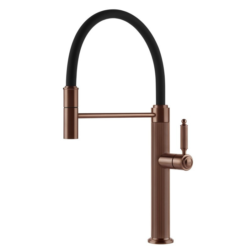 GESSI – VENTI20 Bateria jednouchwytowa półprofesjonalna 60634.708, Miedź szczotkowana PVD, wykończenie PVD GESSI – VENTI20 Bateria jednouchwytowa półprofesjonalna 60634.708, Miedź szczotkowana PVD, wykończenie PVD