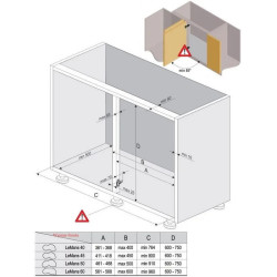 Nerka LeMans II – cargo corner 400–600mm – lewa/prawa – szary