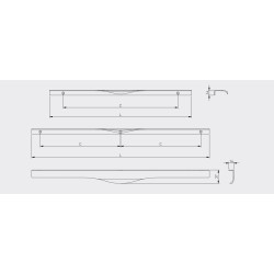 Uchwyt krawędziowy do mebli PICADO złoto szczotkowane