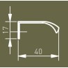 GTV – Uchwyt meblowy, krawędziowy HEXA – 32–320mm – Czarny mat