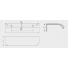 GTV – Uchwyt meblowy, krawędziowy HEXA – 32–320mm – Czarny mat