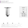 Nóżka meblowa kwadratowa SQA 100x30x30 mm, chrom
