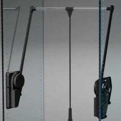 PROAKCES – Pantograf Ambos Super Lift (do szafy, garderoby) 50–75cm do 20kg – czarny