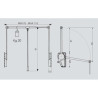 Pantograf PROAKCES Ambos Super Lift – Czarny | 750–1170 mm | Do 20kg