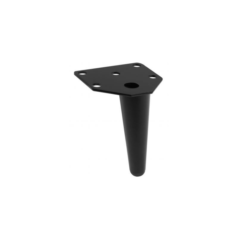 Nóżka meblowa anchor 100 mm, do kanap, szafek, sof, foteli, czarny mat