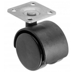 GTV – Kółko meblowe D20 fi-40mm bez hamulca - czarne