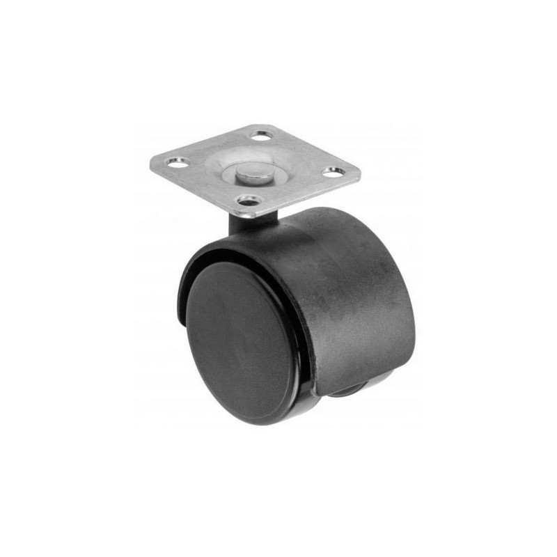 GTV – Kółko meblowe D20 fi-40mm bez hamulca - czarne GTV – Kółko meblowe D20 fi-40mm bez hamulca - czarne
