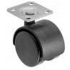 GTV – Kółko meblowe D20 fi-40mm bez hamulca - czarne