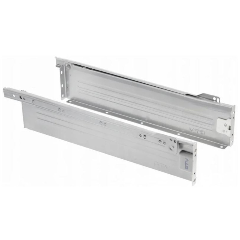 Szuflada meblowa METALBOX GTV H-54 (srebrna) boki metalowe