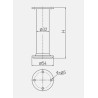 Nóżka meblowa okrągła BD868 h-100, walec fi-32 mm, podstawa fi-54 mm