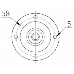 Nóżka meblowa stożkowa GTV D-780, H-107 mm - chrom