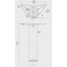 Noga meblowa okrągła 110x60 do blatu, biurka oraz stołu - inox